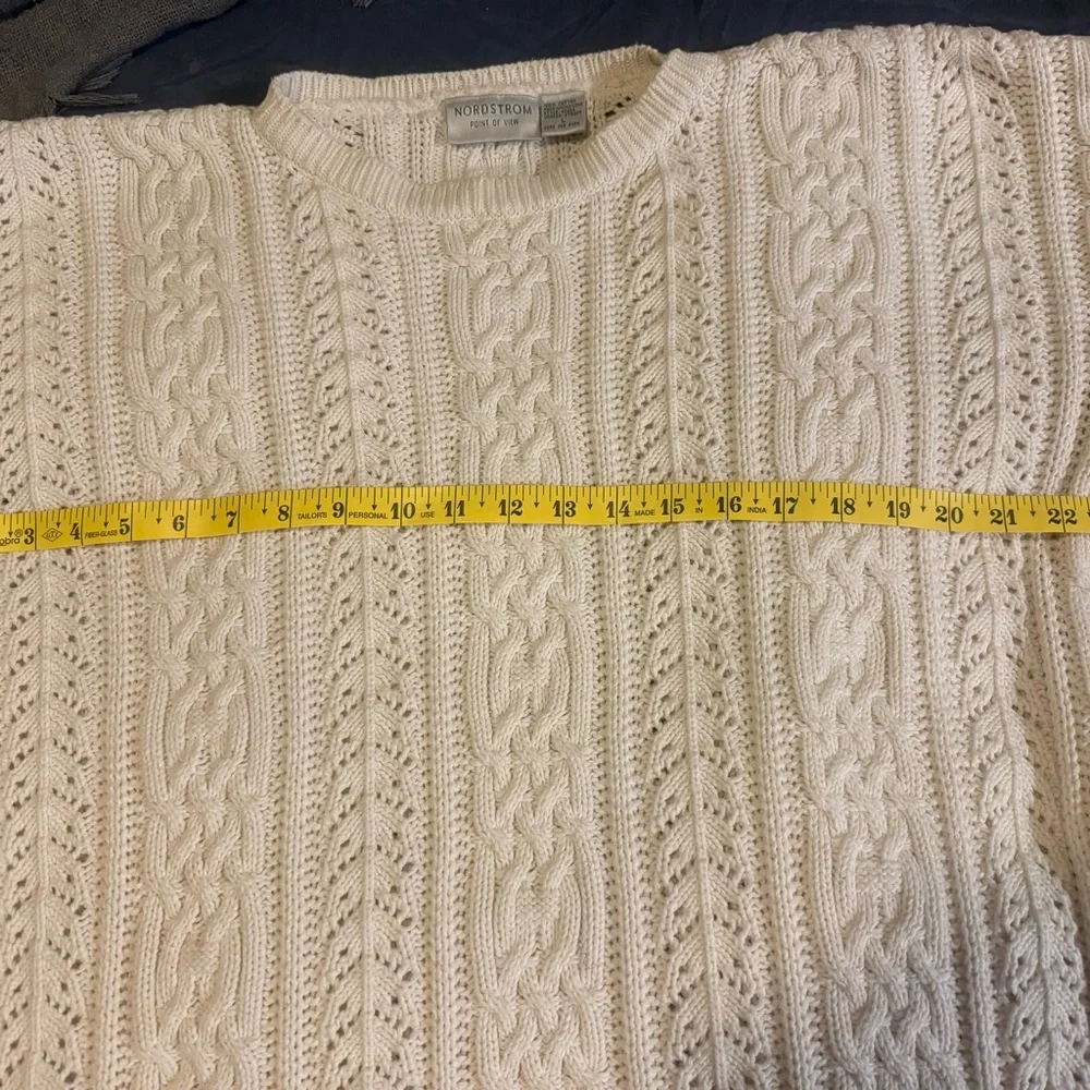 Nordstrom Cream Cable Knit Sweater - Picture 5 of 8